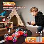 Nikuku Remote Control Car - 2.4GHz 4WD Gesture Sensing RC Stunt Car Toys for Boys and Girls Ages 6-12, 360° Rotating Drift RC Cars with Lights and Music, Ideal Birthday and Xmas Gift - Image 2