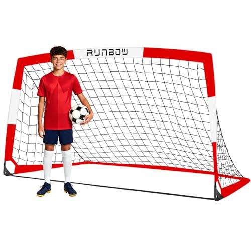 Kids Soccer Goals for Backyard, 7x5 FT Portable Soccer Nets with Carry Bag