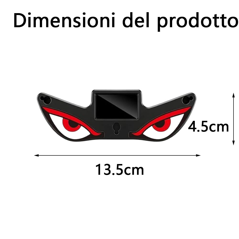 Confezione Da 2/4 Luci Led Solari a Forma Di Occhio Di Demone Per Finestrini Auto,Modalità Lampeggiante e Pulsante Attivate, Luce Ad Alta Luminosità Per Parabrezza Per Decorazione Auto (F)