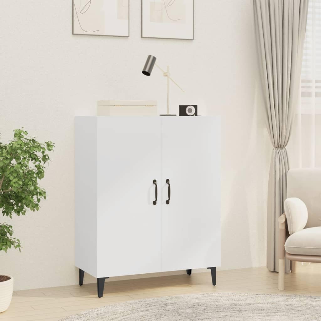 vidaXL Credenza Bianca 70x34x90 cm in Legno Multistrato