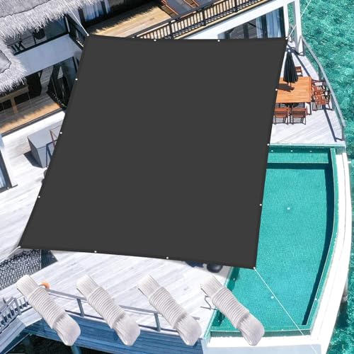 Voile d'ombrage rectangulaire 1.6x2.8m gris foncé imperméable - 2