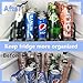 Yedyoi Drink Organizer for Fridge, Soda Can Organizer for Fridge, Self-Pushing Glide Drink Dispenser for Refrigerator-Holds up to 25 Cans Black (5 Rows)
