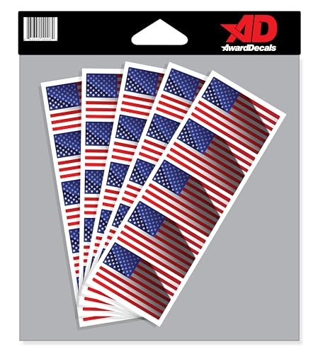 American Flag Chrome Sticker Decal for Helmets (Football, Baseball, Softball, Hockey, Lacrosse...