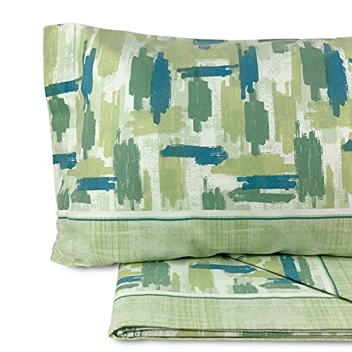 BIANCALUNA Completo lenzuola in flanella di cotone matrimoniale 2 piazze 4369