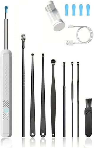 耳かき カメラ付き耳かき 耳掃除 光る耳かき Wi-Fi接続 アプリ可視 カメラ搭載 LED採用 子供 大人 お年寄り 全年齢対応 HD画質カメラ付き耳かき 耳の中を確認できる 安全耳掃除ツール LEDライト付き 耳掃除 Type-C充電 スマホ/タブレッ