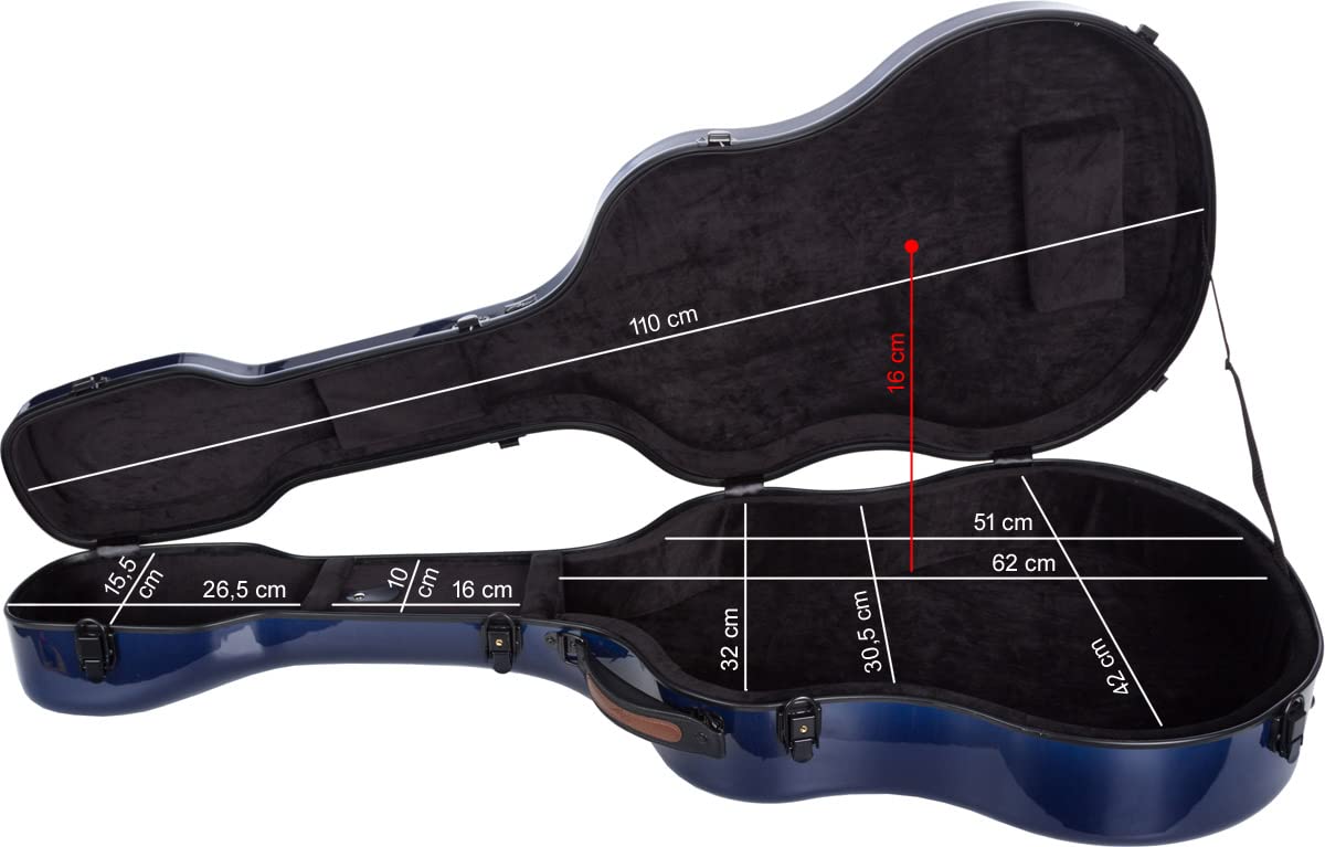 Ukształtowany Futerał na gitarę akustyczną 41” - 4/4 Fiberglass Ultra Light granatowy M-case