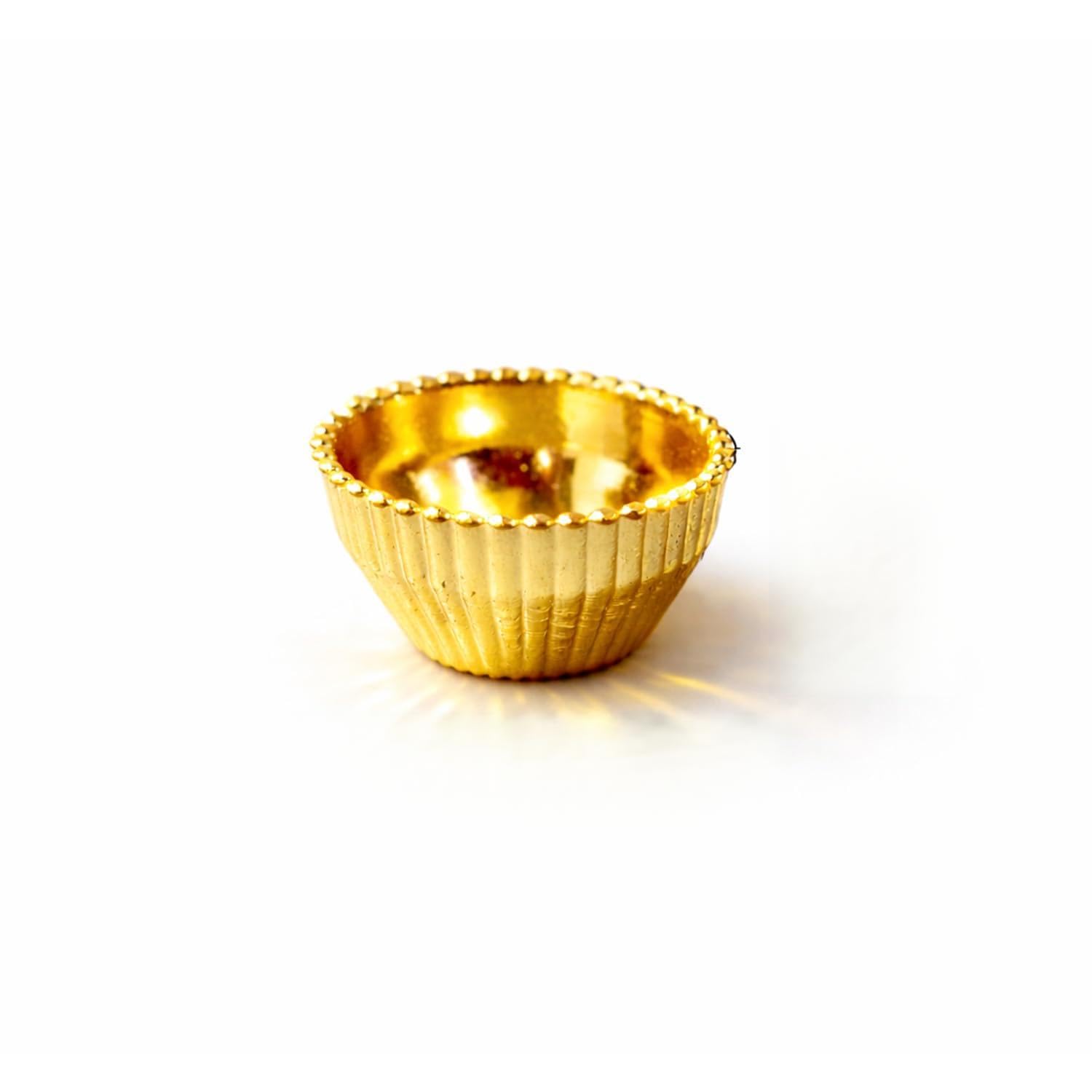 Srajan Plastic Golden Katori for Roli and Chawal | Puja Bowl for Festival Use | Decorative Small Pooja Thali Accessory (20)