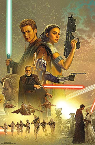 Trends International Star Wars: Attack of The Clones - Celebration Mural, 22.375" x 34", Premium Unframed