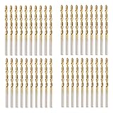 DRILLFORCE, 5/16" HSS Drill Bits, 40pcs Titanium Coated, Jobber Length, 5/16 inch Twist Drill Bits,