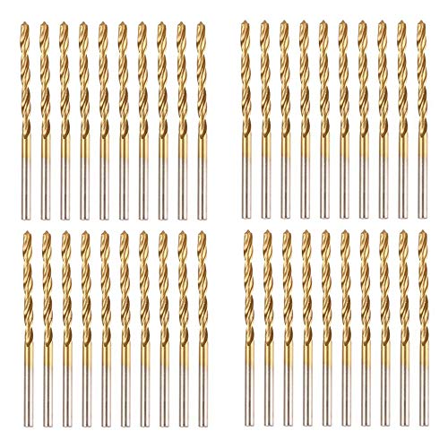 Drillforce, 5/16" Hss Drill Bits, 40Pcs Titanium Coated, Jobber Length, 5/16 Inch Twist Drill Bits, Drill Bits For Metal Drilling #TOP19