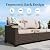 SUNSHINE VALLEY Patio Conversation Set Outdoor Furniture Brown Wicker Rattan Sets with Cushion Sectional Furniture,3 Pieces 5 Seats,Beige