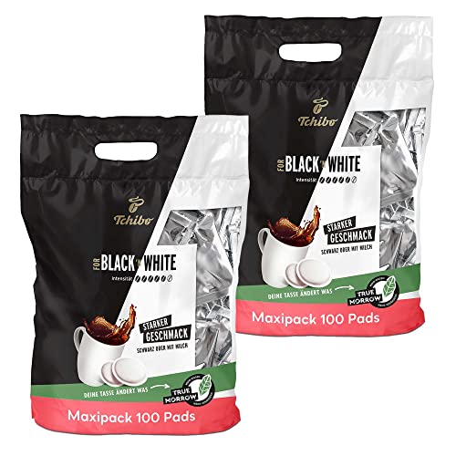 Tchibo Pack de 200 cápsulas de café Maxipack, color blanco y negro