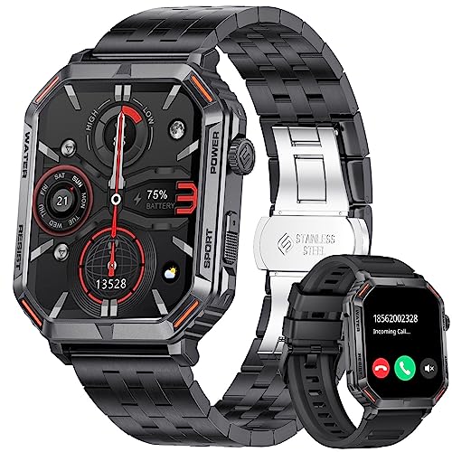 LIGE 2023 Smartwatch Herren mit Telefonfunktion,1.96'' DIY HD Outdoor...
