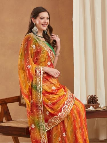 Image of Women's Banarasi Silk With Jacquard Print Saree With Blouse