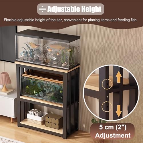 Regulowany 3-poziomowy metalowy stojak do terrarium, uniwersalna półka do przechowywania akwariów, roślin, salonu, dekoracji wejścia, nowoczesny organizer do domu