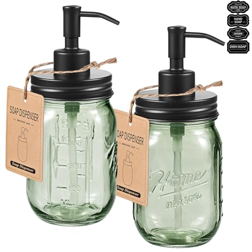 SheeChung Mason Jar Soap Dispenser (2 Pack)