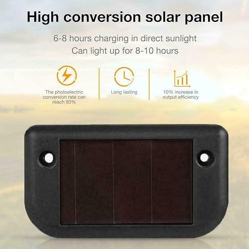 Miniatura 10 de Paquete de 8 luces solares para cubierta luces LED solares impermeables lámpara solar para exteriores iluminación para escaleras terraza patio