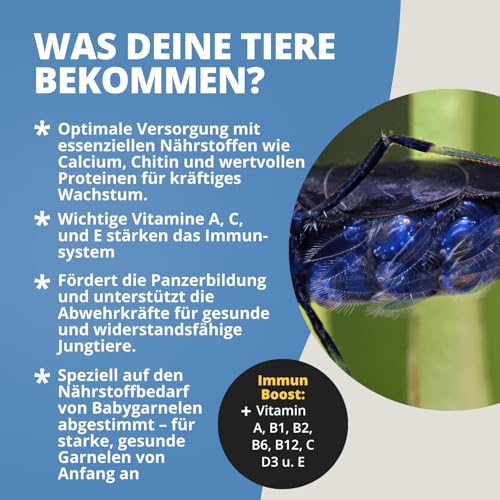 Garnelenfutter NatureHolic Babyfeed für Aufzucht von Babygarnelen