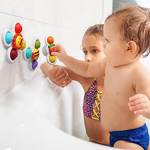 image for LiKee Suction Cup Spinnerz Toy for 1 2 Year old Baby Bath Toys for Inf