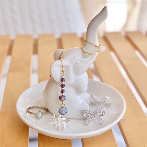 Image of PUDDING CABIN White Elephant Gifts for Women, Wedding Ring Holder Dish, Elephant Gifts for Women Mom Friends, Aunt, Sisters, Birthday Engagement Bridal Shower Mothers Day Xmas Gift