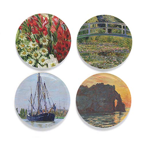 Buttonsmith Monet Gladiolas Magnet Set - Set of 4 1.25