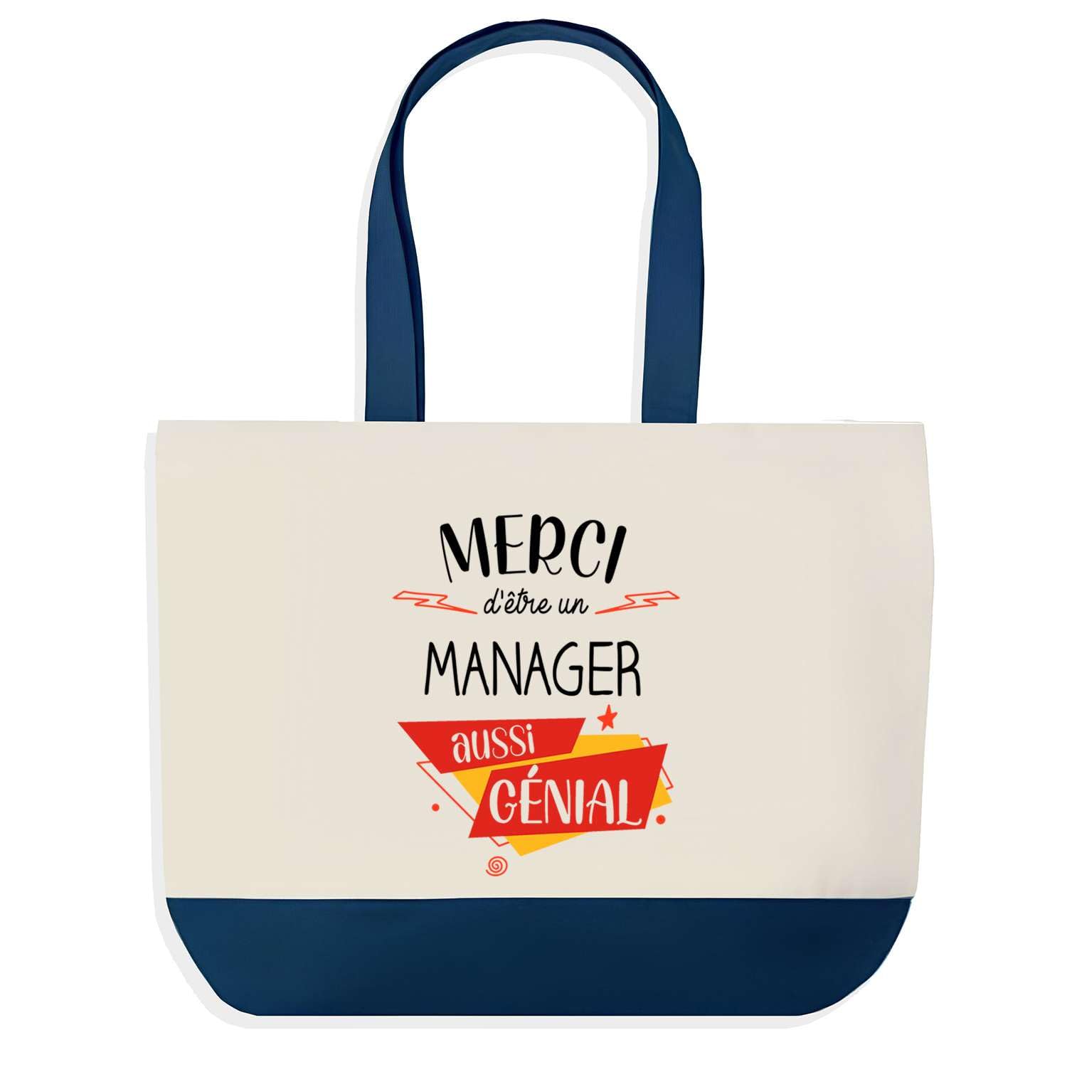 Sac de Shopping Bleu Planetee pour dire Merci à un Manager Génial