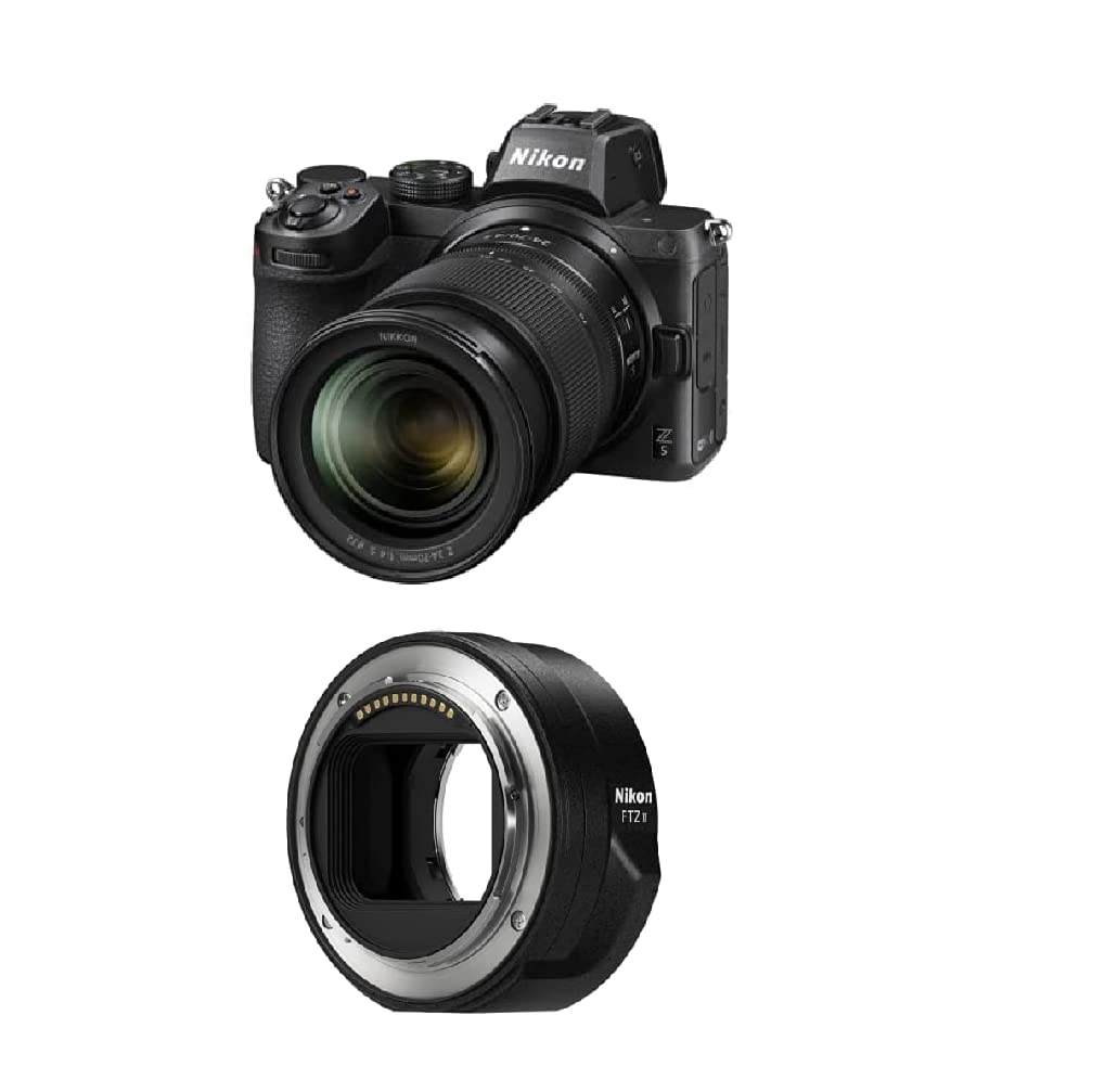 Nikon Z 5, Appareil Photo Numérique Hybride Plein Format en kit+Nikon Bague d'adaptation FTZ II JMA905DA Noir