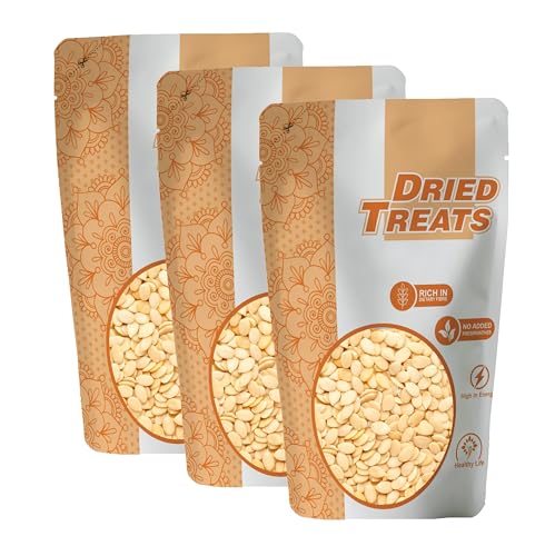 Image of Dried Treats Watermelon Seeds (Tarbooj Beej) 750 Grams (250g X 3) - Raw Watermelon Seeds Packed with Protein, Fiber & Energy to Support Focus & Stamina - Delicious Dried Seeds for Office Lunches, Kids' Study Snacks & Mom's Homemade Halwa, Laddu & Home Made Sweets | Whole Roasted Tarbooj Seed | Raw Watermelon Beej
