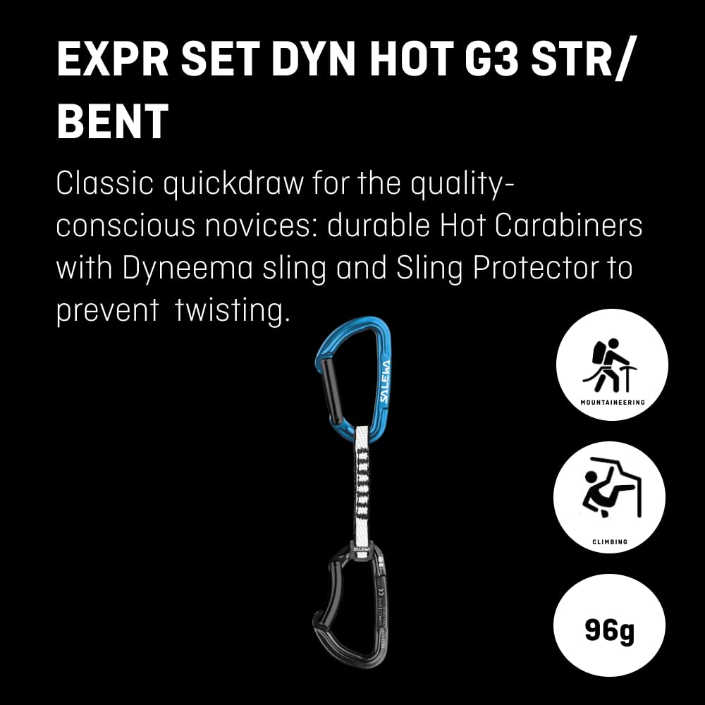 Salewa EXPR Set DYN Hot G3 STR/Bent, Carabiner