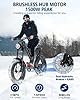 Riding'times 1500W Electric Bike for Adults Full Suspension, 20.4AH Long Seat Dirt Bike with 20" Fat Tire, Max 31MPH & 40-150 Miles, Moped Style Ebike for Snow, Mountains, Road #2