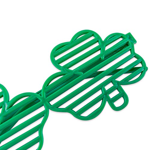 St. Patricks Day Shamrock Four Leaf Clover Green Lucky Plastic Shutter Glasses, Shades, Sunglasses, Party Props2