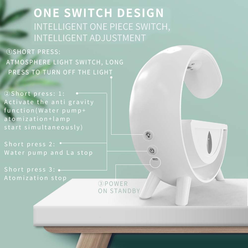 Umidificatore Anti- Design Cool Mist Umidificatori Interruttore integrato 350ml Luci abbaglianti di grande capacità Spegnimento veloce Umidificazione Velocità Baby
