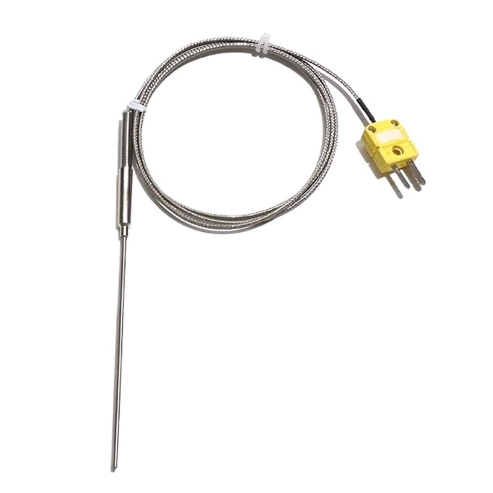 WRNK-191 Termopara pancerna typu K - elastyczna sonda 3/4/5 mm, długość 50-300 mm, wtyczka mini kabel 1-2 m (średnica sondy. 3 mm-1 m, dł. 300 mm)