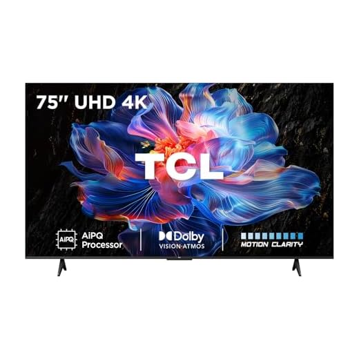 TCL 75V6C-UK 75" 4K Ultra HD, HDR TV, Smart TV Powered by Google TV (Dolby Audio, Voice Control, compatible with Google assistant, Chromecast built-in, 2025 New Model)
