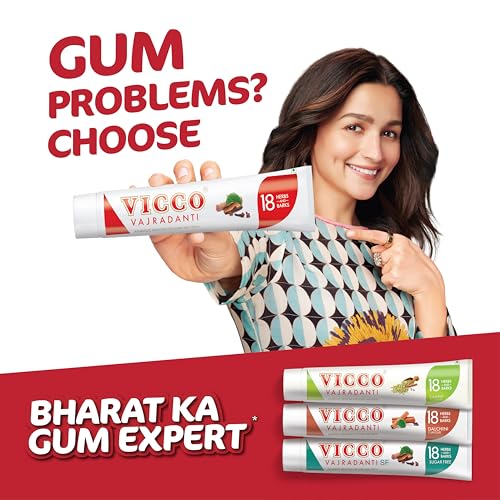 Image of Vicco Vajradanti Paste I Ayurvedic Toothpaste with 18 Herbs & Barks I Strengthens Teeth & Gums I Fights Plaque, Tartar & Sensitivity I Vegan & Cruelty-Free Oral Care | 200gm | Pack of 1