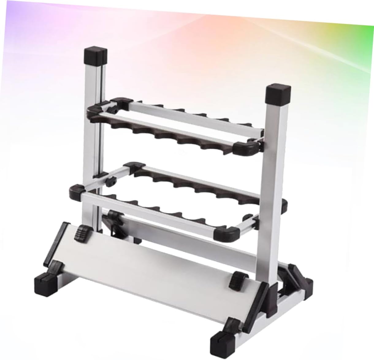 Fishing Rod Rack 12 Slots Aluminium Display Stand Lightweight Fishing Rod Organizer for Garage Storage Supports Tackle Tools and Accessories