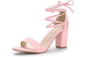 Women's Delicate Light Pink Sandals with Strappy Heels