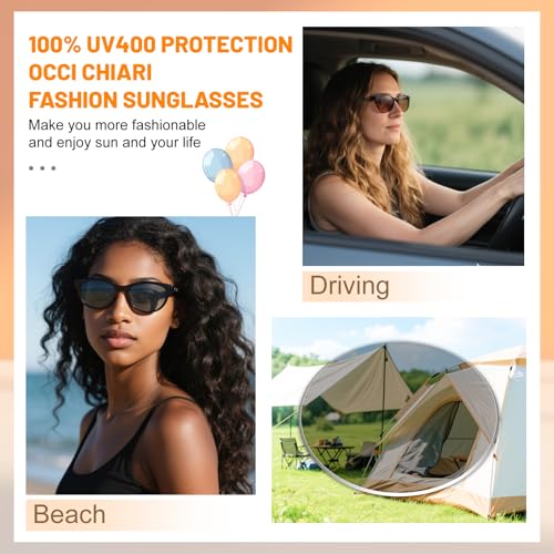 OCCI CHIARI Square Cateye Sunglasses for Women Retro Trendy Driving Glasses3