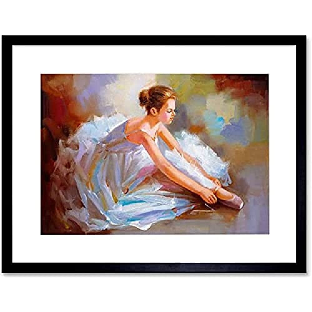 Ballet Dancing Shoes Painting Unframed Art Print Poster Wall Decor 12x16 inch