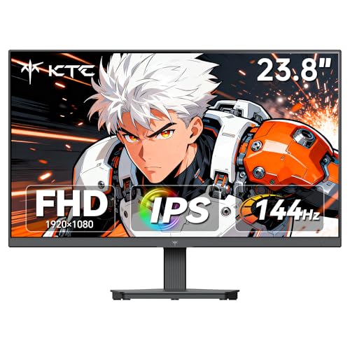 Image of KTC H24B9S 24 Inch Computer Monitor, FHD 144Hz Gaming Office Monitor with IPS Panel, Adaptive Sync, 1500:1 Contrast, 116% sRGB, HDMI Display Port, Tiltable, Eye Care Screen for Work Gamer, Black