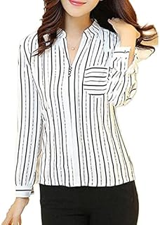 Long Sleeve LINED Soft Blouse For Women