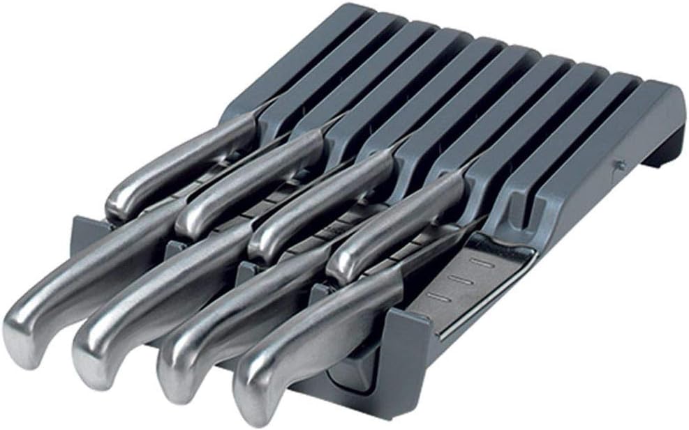 Blum Orga Line Knife Holder 177, 5 mm x 260 mm – KS Dusty Grey/Stainless Steel, Pack of 1, 6484600