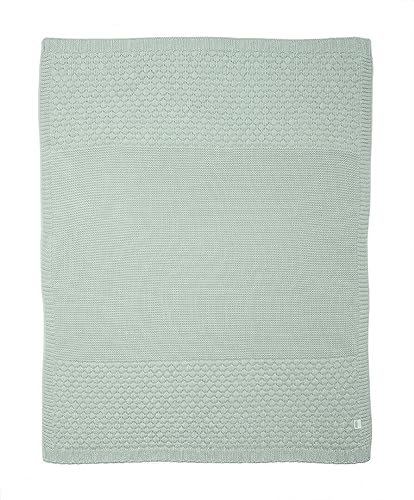 Mamas & Papas Small Knitted Blanket, Seedling Blue/Green, Baby