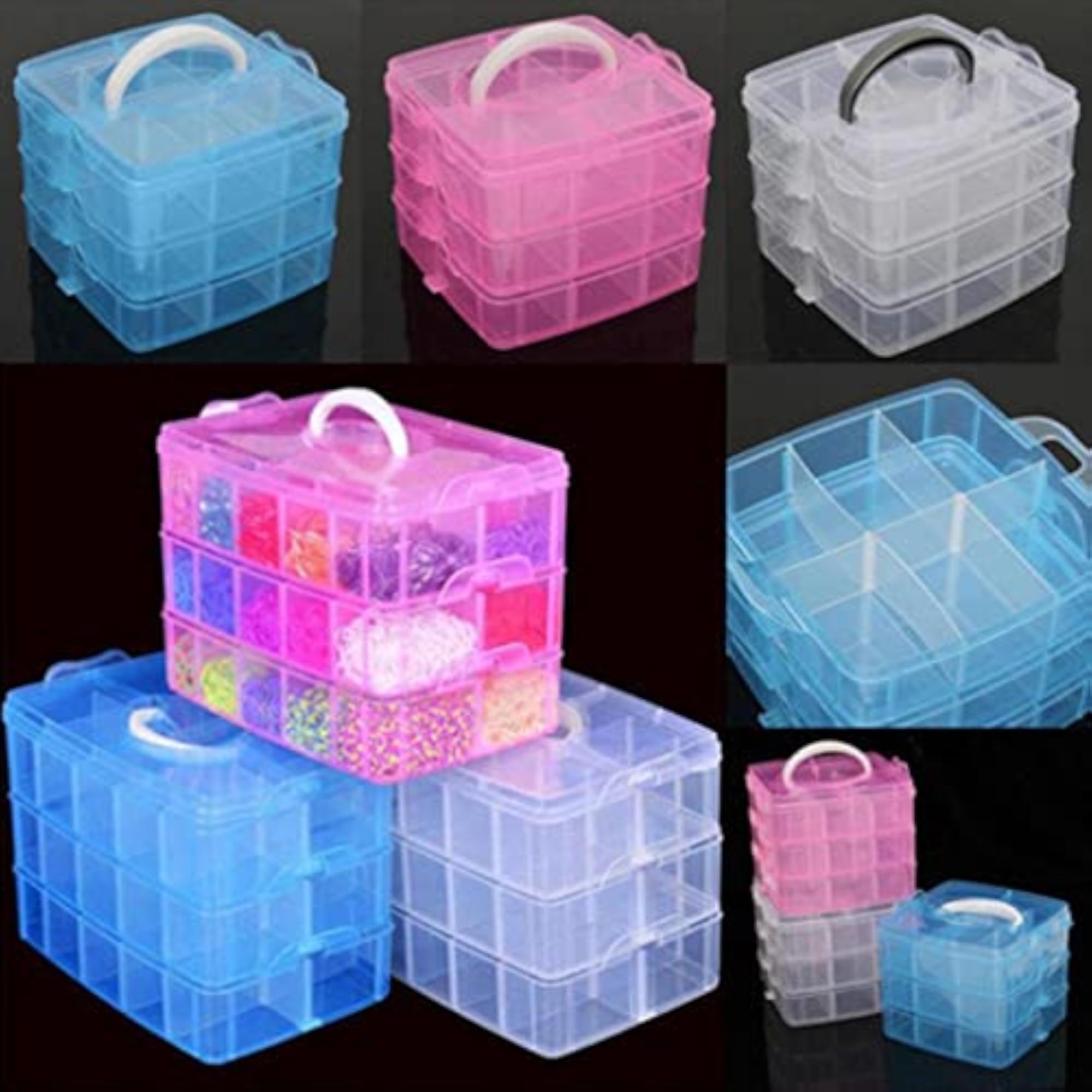 Multi-Purpose Craft Storage Box for Beads and Organizing