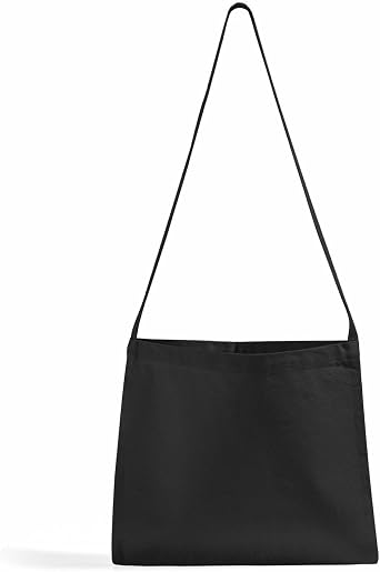 TBF Small Messenger Canvas Tote Bag 12 Pcs Durable Canvas Bags with Long Shoulder Straps for Work, Travel, Daily Use