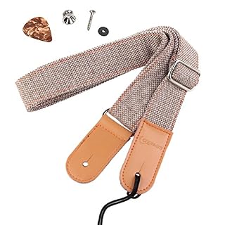 Linen Style Adjustable Genuine Uke Leather Metal Hook Ukulele Strap Strong Back Straps - Les Beatles, Paul McCartney, John Lennon, RIngo Starr, George Harrison
