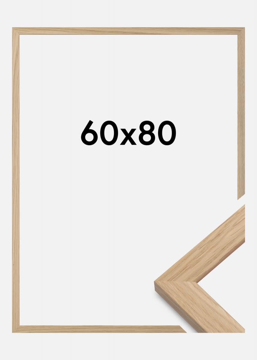 Bloomingtons Direct Oak 60X80cm Frame With Safe Perspex Front & Wall Mounting - Large Picture Frame For 80X60 Or 60X80 Poster