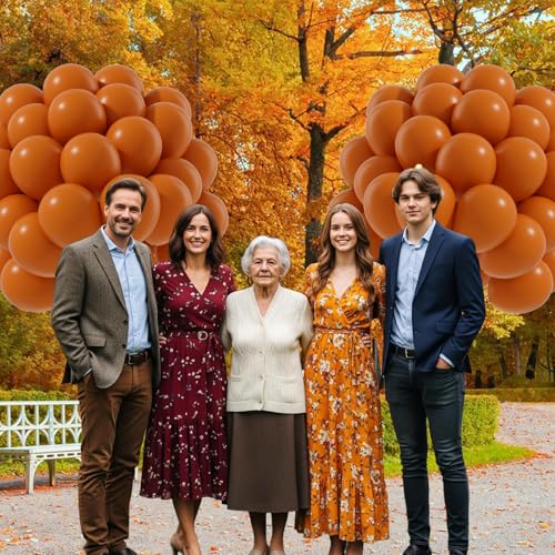 Image of Burnt Orange Balloons 12inch, Burnt Orange Latex 50pcs Party Balloons | Fall, Bridal Shower, Baby Shower, Wedding, Graduation, Birthday Party Decorations