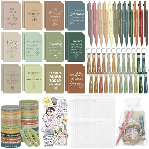 Aodaer 170 Pieces Positive Affirmation Gifts Set Motivational Quote Notebooks
