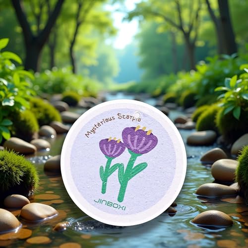 Image of JJLFresheners Household Dishwashing Sponge Cleaning Sponges Scouring Pot Sponge Dishes Compressed Sided Wipe Doubl Wood Pulp Pads Household Cleaning Sponges
